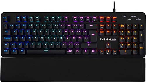 The G-LAB Keyz Carbon E Clavier Mécanique Gamer Azerty Blue Switches Ultra Précis - 16 Effets de Rétro-Éclairage - Repose-Poignets Magnétique - Compatible PC PS4/PS5 Xbox One/Series X - NOUVEAU 2022 Fiche Technique et Prix au Maroc