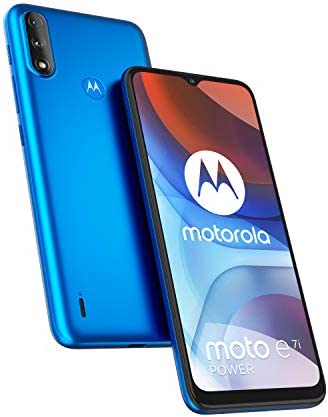 Motorola Moto E7i Power - Smartphone 32GB, 2GB RAM, Dual Sim, Tahiti Blue Fiche Technique et Prix au Maroc