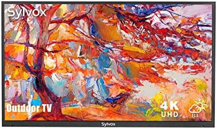 SYLVOX Smart TV Extérieure, 43 Pouces (108 cm) 4K UHD Android TV IP55 Étanche, Netflix, Prime Video, Youtube, WiFi, Bluetooth, Téléviseur Domestique et Commercial pour Une Utilisation en extérieur Fiche Technique et Prix au Maroc