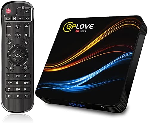 Android 11.0 TV Box,QPLOVE Q9 Android【4Go RAM 128Go ROM 】 RK3318 Quad-Core 64bit Cortex-A53 Support 2.4/5.0GHz Dual-Band WiFi BT4.0 4K 1080P H.265 10/100M Ethernet HD 2.0 Smart TV Box Fiche Technique et Prix au Maroc