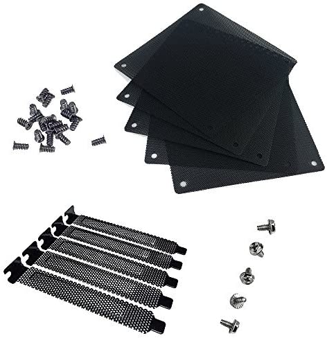Nincha Lot de 5 filtres en PVC pour ventilateur de refroidissement de PC - 120 mm - Noir - Avec vis Fiche Technique et Prix au Maroc