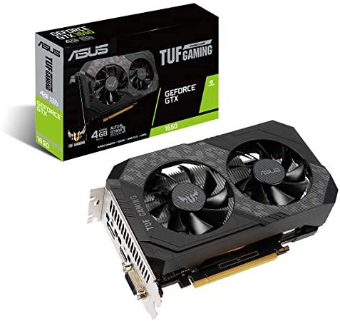 ASUS TUF GAMING NVIDIA GeForce GTX 1650 – Carte graphique gaming (4GB GDDR6, PCIe 3.0, HDMI, DisplayPort, DVI-D, IP5X) Fiche Technique et Prix au Maroc