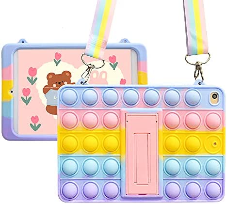 XZC Push Pop Fidget Toys Étui en silicone résistant aux chocs avec béquille pliable et dragonne pour Samsung Galaxy Tab A7 10.4 2020 SM-T500/505/507 Fiche Technique et Prix au Maroc