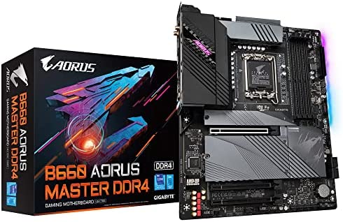 GIGABYTE Aorus B660 AORUS Master DDR4 (Socket 1700/B660/DDR4/S-ATA 600/ATX) Carte mère Noir Fiche Technique et Prix au Maroc
