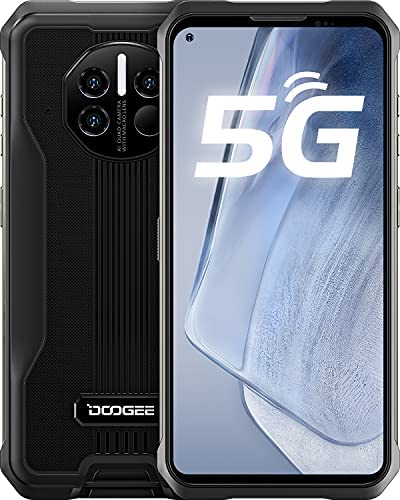 DOOGEE Telephone Portable Incassable, V10 (2021) 5G Smartphone Incassable, 6.39”HD, 8500 mAh, Caméra 48MP+16MP, 8Go+128Go, Android 11.0, IP68/IP69K Antichoc/Étanche/NFC - Noir Fiche Technique et Prix au Maroc