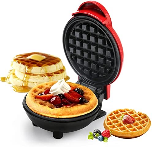 ASANMU Waffle Maker, Gaufrier Electrique Mini Machine À Gaufres Appareil À Croque-monsieur À Petit Gaufres Revêtement Anti-adhésif pour Les Anniversaires D'enfants,Fêtes De Famille, Pâques Ou Noël Fiche Technique et Prix au Maroc