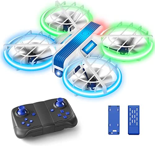Mini Drone pour Enfant avec Lumières, Télécommandé RC Quadcopter avec 360°Flips, Vol Stationnaire, Mode Sans Tête et 2 Batteries, Hélicoptère RC Jouet Cadeau pour Enfant et Débutants Fiche Technique et Prix au Maroc