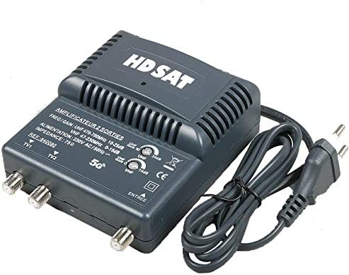 HDSAT AMPLIFICATEUR TNT Blinde 2 Sorties ampli d'intérieur antenne TV 220V Fiche Technique et Prix au Maroc