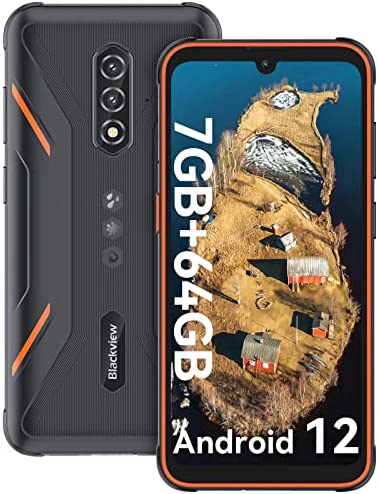 Blackview BV5200Pro, Téléphone Portable Incassable Android 12(7Go+64Go/TF-1To,Écran 6.1"HD+,Qcta-core,13MP+8MP Caméra,5180mAh,Dual SIM)Smartphone Débloqué, Face ID/NFC/3 Cards Slot/GPS 2Ans Garantie Fiche Technique et Prix au Maroc