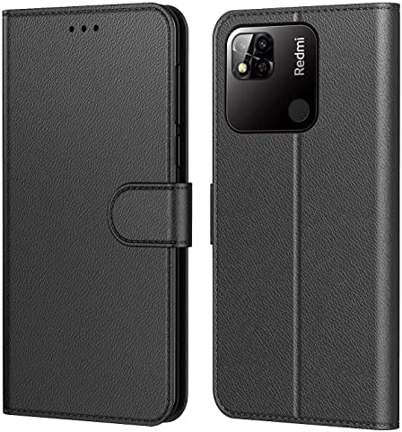 Tenphone Coque pour Xiaomi Redmi 10A, Coque Redmi 10A, Etui Protection Housse Premium en Cuir PU, Pochette Flip Case Compatible avec Xiaomi Redmi 10A, Book (Noir) Fiche Technique et Prix au Maroc