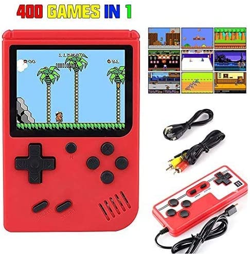 Moshbu Console de jeu portable - Mini console de jeu rétro avec 400 jeux classiques et écran couleur de 3 pouces et support pour jouer à la télévision et à deux joueurs. Fiche Technique et Prix au Maroc