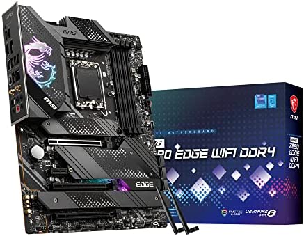 MSI MPG Z690 EDGE WIFI DDR4 Carte Mère Gaming, ATX - Pour Processeurs Intel Core 12è Gen, LGA 1700 - Direct 16 Phase VRM 75A, Memory Boost 5200MHz/OC, 1 x PCIe 5.0 x16, 4 x M.2 Gen4, Wi-Fi 6 Noir Fiche Technique et Prix au Maroc