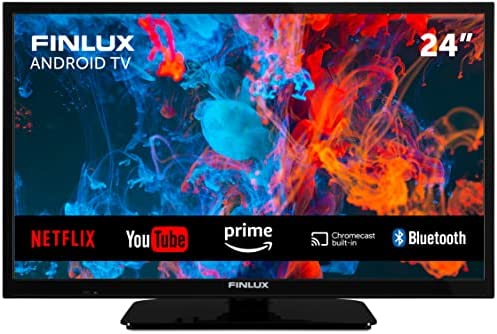 Finlux FLH2435ANROID - 24 Pouces (61 cm) HD Ready LED Télévision - Android Smart TV avec Netflix, Youtube, Prime, Bluetooth - HDR10, 3X HDMI, USB Fiche Technique et Prix au Maroc