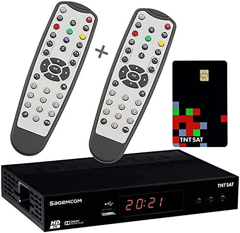Sagemcom Récepteur TV Satellite HD + 2 télécommandes + Carte d'accès TNTSAT V6 Astra 19.2E Fiche Technique et Prix au Maroc