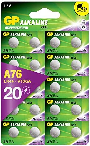 Piles LR44 - AG13 - Lot de 20 |GP Extra | Bouton Alcaline LR 44 A76 - Longue Durée Fiche Technique et Prix au Maroc