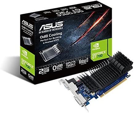 ASUS NVIDIA GeForce GT 730 SL-2GD5-BRK - Carte graphique (2GB GDDR5, PCIe 2.0, Refroidissement silencieux 0 dB, GPU Tweak II avec XSplit Gamecaster, Auto-Extreme, idéal pour HTPC) Fiche Technique et Prix au Maroc