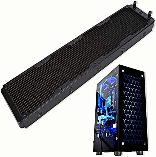 Radiateur de refroidissement par eau, radiateur d'ordinateur de 480 mm, système de refroidissement par eau du processeur PC, refroidisseur d'échangeur de chaleur en métal à 18 tubes pour dissipateur d Fiche Technique et Prix au Maroc