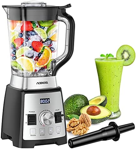 Blender Mixeur Smoothie Acekool BC2 4 Programmes 8 Vitesses 2L Affichage LED Jarre Tritan 8 Lames en Acier Professionnel sans BPA 25000tr/min Fiche Technique et Prix au Maroc