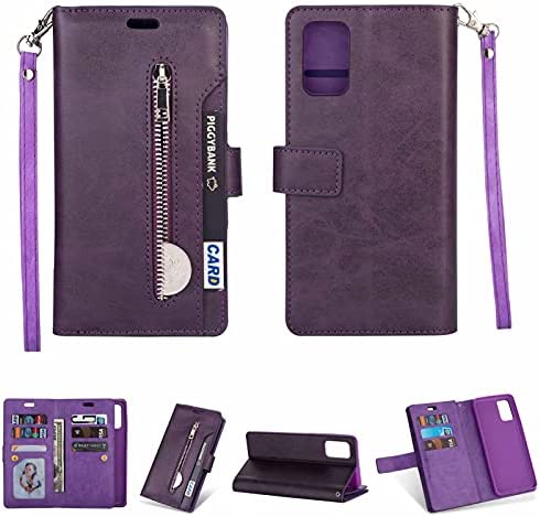SCRENDY Étui Coque pour Xiaomi Redmi Note 10/10S (4G), Portefeuille Housse de Protection en Cuir PU pour Femme, avec Languette Magnétique, Fentes pour Cartes, Dragonne, Mauve Fiche Technique et Prix au Maroc