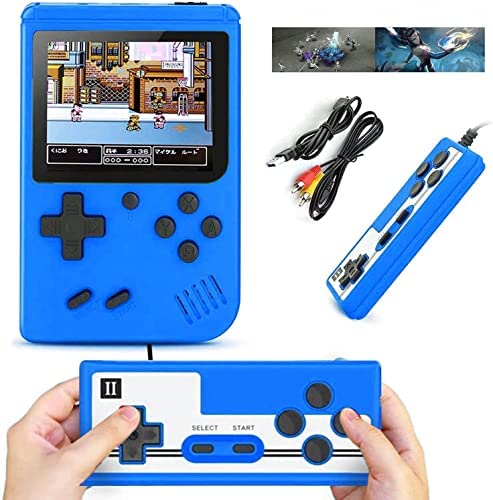 Vnnigmn Consoles de Jeux Portable,Console de Jeu Retro FC avec 400 Jeux Classiques, 3 Pouces Écran Couleur avec Connecteur TV, Cadeau pour Noël Anniversaire Enfant (Bleu) Fiche Technique et Prix au Maroc