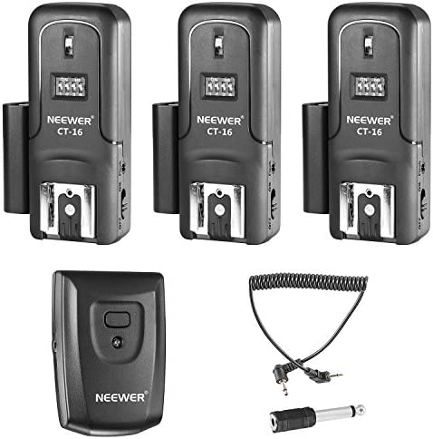 Neewer 16 Canaux Kit de Déclencheur Sans Fil pour Flash Speedlite Studio, Compris (1) Emetteur et (3) Récepteurs, Adaptés à Canon Nikon Pentax Olympus Panasonic DSLR Caméras (CT-16) Fiche Technique et Prix au Maroc