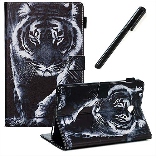 XTstore Coque pour Samsung Galaxy Tab A (2016) 10.1 Pouces SM-T580/T585 / Tab A6 10.1, Folio Case Cover Housse de Protection Pochette Étui Antichoc 360 Protection avec Porte Carte, Tigre Fiche Technique et Prix au Maroc