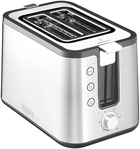 KRUPS Control Line Grille-pain inox 2 fentes extra larges, Toaster 850 W, Remontée extra haute, 6 niveaux de dorage, Fonction réchauffage et décongélation KH442D10 Fiche Technique et Prix au Maroc