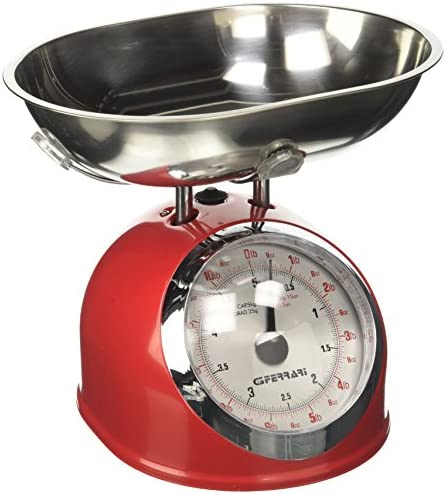 G3 Ferrari g2000302 Balance de cuisine mécanique, 5 kg, rouge Fiche Technique et Prix au Maroc