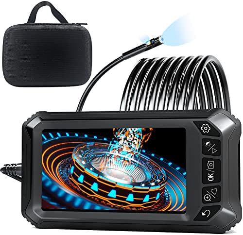 Caméra Endoscope Industriel Double Objectif, SGAINUL Endoscope Industriel à Ecran IPS 5" Pouces, Caméra Endoscopique avec 6 LED Réglables, Caméra Etanche IP67 de 8 mm, Carte 32 Go (5M)… Fiche Technique et Prix au Maroc