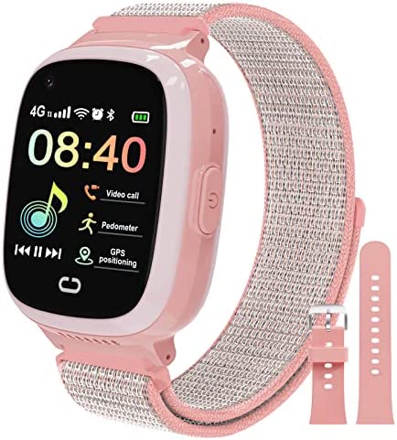 PTHTECHUS Bluetooth Enfants Smartwatch - GPS/LBS Position Tracker Enfant SOS Aide Montres Appareil Photo Numérique Mobile Téléphone Mobile Montre Cadeau Enfants pour Filles Garçons Fiche Technique et Prix au Maroc