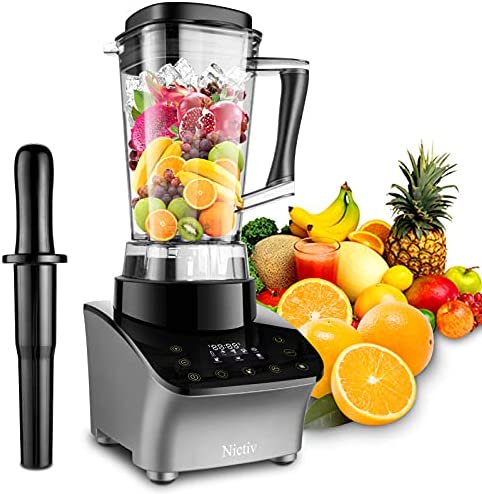 1500W Blender Smoothie, Mmixeur Blender Professionnel Puissant Multifonction avec 6 Lames en Acier, 9 Vitesses Réglables, 5 Programmes Prédéfinis, 30,000 U/Min, Mixer 2L sans BPA Fiche Technique et Prix au Maroc