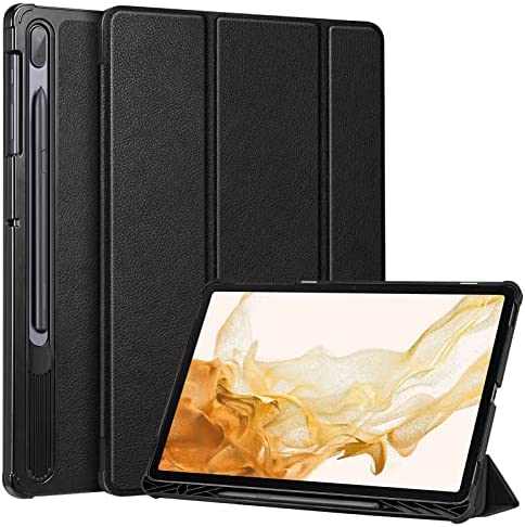 FINTIE Coque pour Samsung Galaxy Tab S8 Plus 2022 / Galaxy Tab S7 FE 2021 / Galaxy Tab S7 Plus 2020 12.4 Pouces - Étui Rigide Pliable Housse Fin et Léger Protection, Noir Fiche Technique et Prix au Maroc