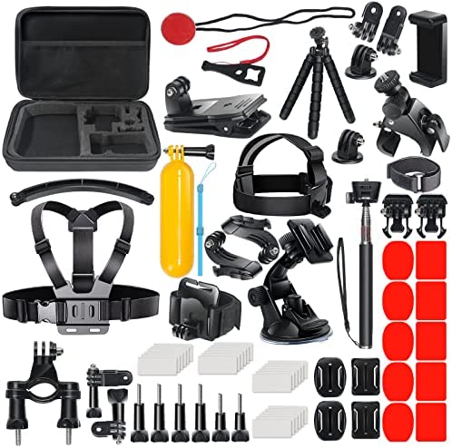 DIKER Kit d'Accessoire pour Camera Sport, GoPro Hero 11 10 9 8 7 6 5 4 Black 70 en 1, AKASO, DJI Osmo Action, Insta360 One, XIAOMI Fiche Technique et Prix au Maroc