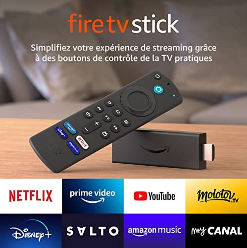Fire TV Stick avec télécommande vocale Alexa (avec boutons de contrôle de la TV) | Appareil de streaming HD Fiche Technique et Prix au Maroc