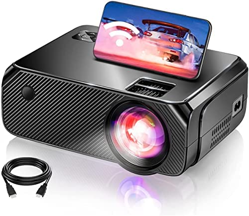 Vidéoprojecteur WiFi 1080P Full HD Soutien, 6500LM Projecteur Portable, Mini Rétroprojecteur 250'', 720P Natif Compatible avec Smartphone, Tablette, Ordinateur Portable, TV Box - Noir Fiche Technique et Prix au Maroc
