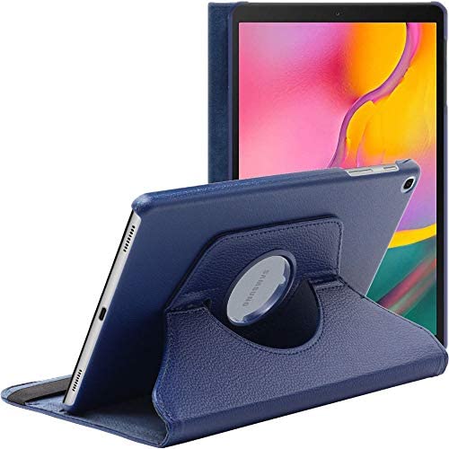 ebestStar - Coque Compatible avec Samsung Galaxy Tab A 10.1 2019 T510 T515 Housse Protection Etui PU Cuir Support Rotatif 360, Bleu Foncé [Tab: 245 x 149 x 7.5mm, 10.1''] Fiche Technique et Prix au Maroc