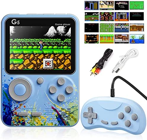Mini Console Portable avec 500 Jeux, écran LCD Couleur 3 Pouces et Contrôleur Supplémentaire, Mode Deux Joueurs, Connexion à la TV Possible, Jusqu'à 6 Heures de Jeu Console de Jeux Vidéo Rétro Fiche Technique et Prix au Maroc