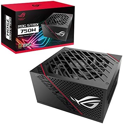 ASUS ROG Strix 750W Gold Bloc d’alimentation (radiateurs ROG, ventilateurs axiaux à double roulement à billes, technologie 0dB, certification 80 plus Gold, câbles modulables, Garantie 10 ans) Fiche Technique et Prix au Maroc