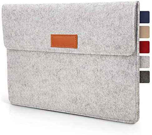 Etui Housse Pochette en Feutre - Compatible avec Samsung Tab a7, iPad Air 2, iPad Air4, Tablette 10.1, 10.4, Lenovo m10, 10.1 I Housse de Protection Portable I 10.1-11 Pouces Universel, Gris Clair Fiche Technique et Prix au Maroc