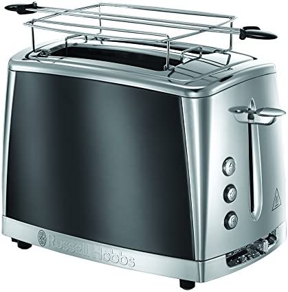 Russell Hobbs Toaster Grille-Pain, Cuisson Rapide, Contrôle Brunissage, Chauffe Viennoiserie - Gris 23221-56 Luna Fiche Technique et Prix au Maroc