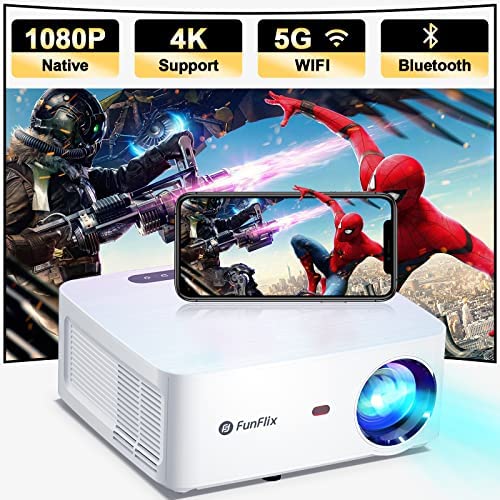 Vidéoprojecteur 5G WiFi Bluetooth,15000 Lumen Full HD 1080P Projecteur Supporté 4P Trapézoïdale Correction,300" Home Cinéma,RétroProjecteur WiFi Home Cinéma Portable pour PPT,iOS,Android,PS5 Fiche Technique et Prix au Maroc
