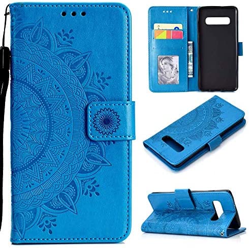 CoverKingz Housse téléphone Portable pour Samsung Galaxy S10 - étui Housse avec Compartiment pour Carte S10 Cover - Protection à Rabat Motif Mandala Bleu Fiche Technique et Prix au Maroc