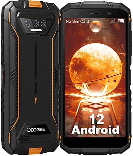 DOOGEE S41 [2023] Téléphone Portable Incassable, Batterie 6300mAh, Android 12, 6Go+16Go(SD 1To), 5.5" IPS HD+, Triple Caméra 8MP+5MP, IP68 Smartphone Pas Cher Étanche, Helio A22, Face ID, GPS-Orange Fiche Technique et Prix au Maroc