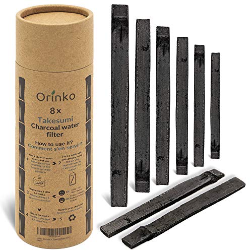 Binchotan Bio 8x | Charbon Actif Takesumi de Bambou pour Purification d'eau + E-Book | Passez-Vous des Eaux en Bouteille avec Notre Charbon Actif Fiche Technique et Prix au Maroc