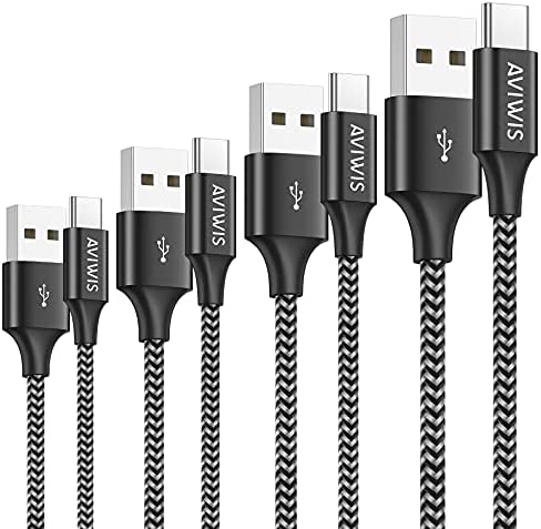 Câble USB C [0.5m+1m+2m+3m/ Lot de 4] 3A Cable USB C Charge Rapide Nylon Tressé Chargeur Type C pour Samsung Galaxy S22 S21 S20 S10 S9 S8 A12 A21 A51, Huawei P40 P30, Redmi Note 10 9 - Noir Fiche Technique et Prix au Maroc