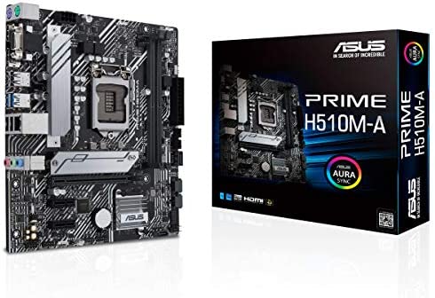 ASUS PRIME H510M-A Carte mère Intel H510 LGA 1200 ATX (PCIe 4.0, M.2, Ethernet Intel 1 Gb, DisplayPort, HDMI, D-Sub, USB 3.2 Gén. 1 Type-A, SATA 6 Gb/s) Fiche Technique et Prix au Maroc