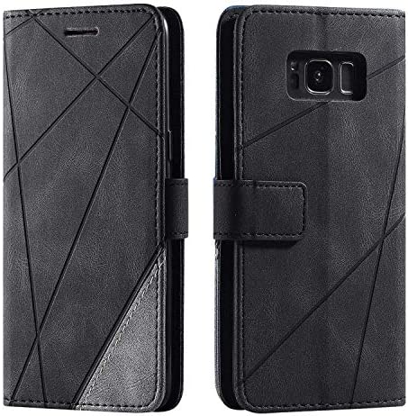 Coque Galaxy S8, SONWO Etui en Cuir PU Portefeuille Housse Fermeture Magnétique und Flip pour Samsung Galaxy S8, avec Fermeture Magnétique, Noir Fiche Technique et Prix au Maroc