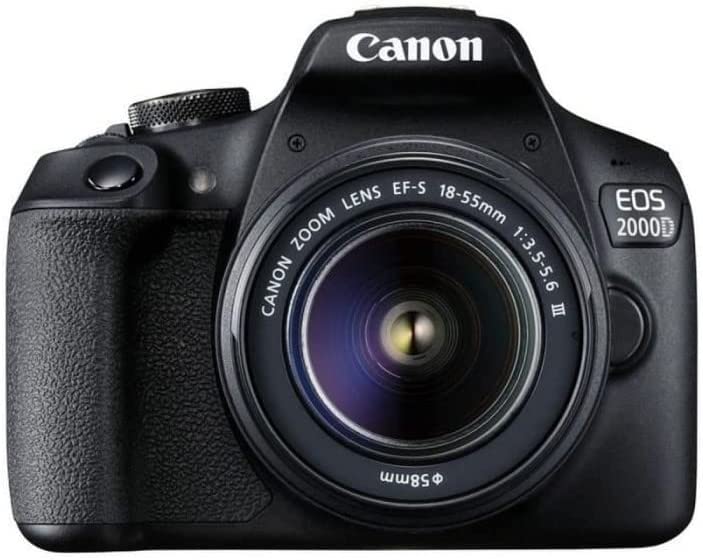 Canon EOS 2000D + EF-S 18-55mm f/3.5-5.6 III Kit d'appareil-photo SLR 24,1 MP CMOS 6000 x 4000 pixels - Appareils photos numériques (24,1 MP, 6000 x 4000 pixels, CMOS, Full HD, Noir) Fiche Technique et Prix au Maroc