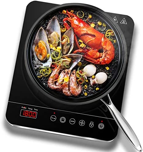 Aobosi plaque à induction, plaque de cuisson à induction,panneau en verre cristal noir, commande par capteur et verrou de sécurité,design portable ultra fin et élégant,2000W Fiche Technique et Prix au Maroc