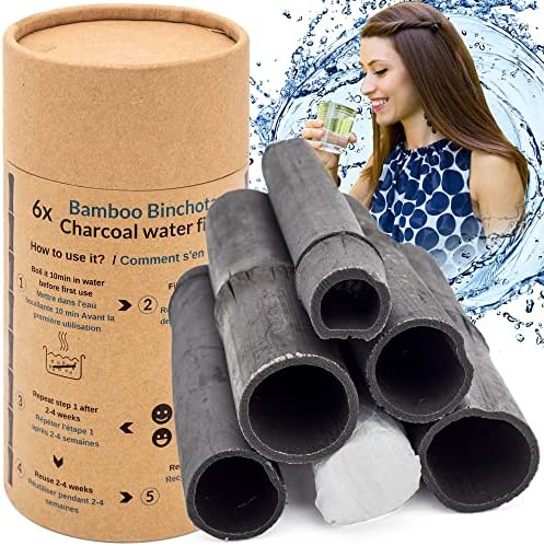 orinko Binchotan Bio 6X | Charbon Actif Binchotan de Bambou pour Purification d'eau en Carafe | Passez-Vous de l'eau en Bouteille Pendant 1 an avec Notre Charbon Végétal [Satisfait ou Rembourse] Fiche Technique et Prix au Maroc